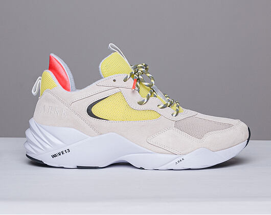 Dámské Boty ARKK Kanetyk Suede W13 Off White/Neon Lime EL3802-1137-W