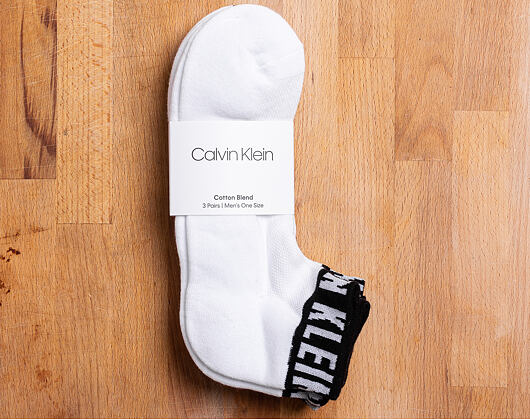 Ponožky Calvin Klein Logo Cuff ASST.H60 White 3 Pack