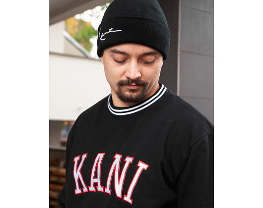 Mikina Karl Kani College Crew black/red/white