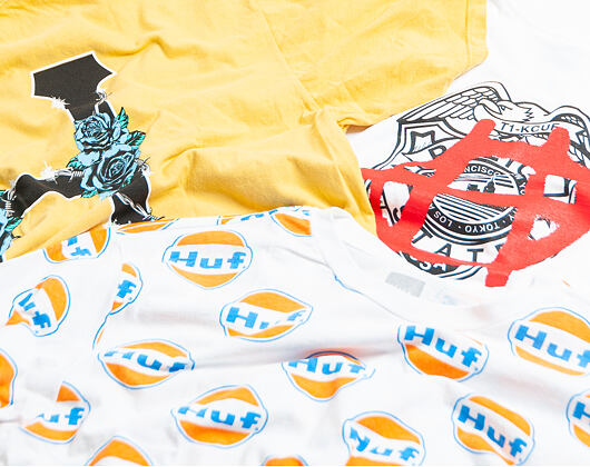 Triko HUF Ignite All Over T-Shirt - white