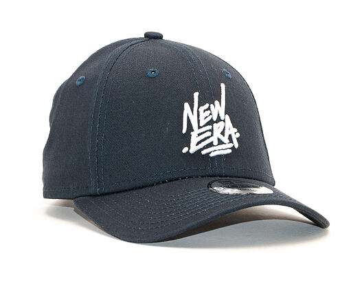 Dětská Kšiltovka New Era 9FORTY Script Youth Navy / White Strapback
