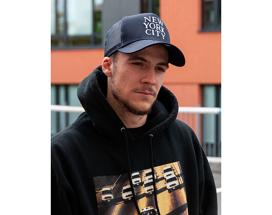Kšiltovka New Era 9FORTY Trucker Destination Navy / Optic White Snapback
