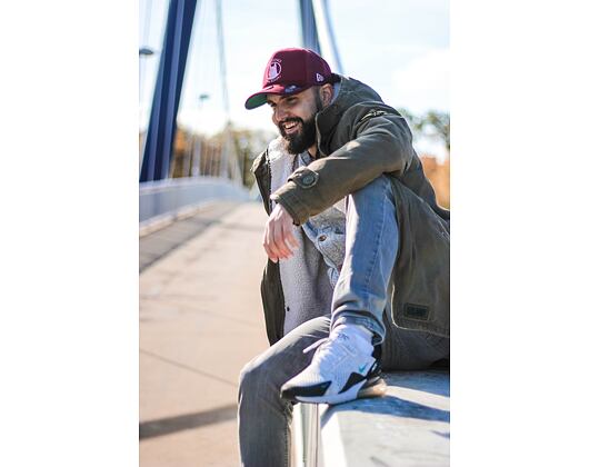 Kšiltovka New Era 9FORTY Trucker Historic Providence Steam Rollers Cardinal Snapback