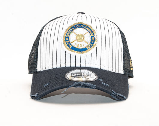 Kšiltovka New Era 9FORTY Trucker World Series Patch New York Yankees Navy / Optic White Snapback