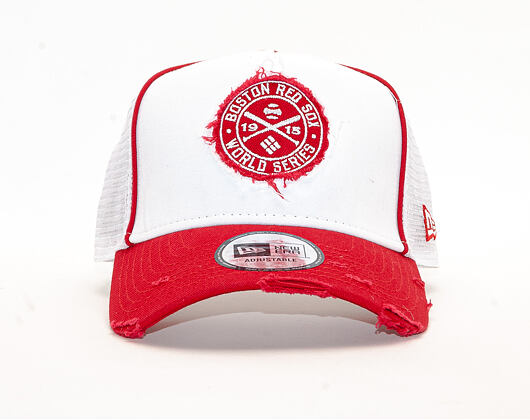 Kšiltovka New Era 9FORTY Trucker World Series Patch Boston Red Sox Optic White / Scarlet Snapback