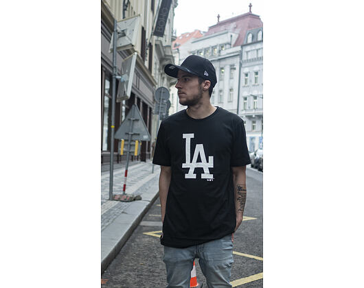 Triko New Era Los Angeles Dodgers Seasonal Team Logo Black/White