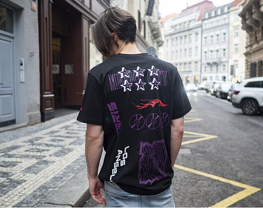 Triko New Era Bootleg Graphic Print Black
