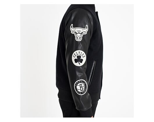Bunda New Era NBA Patch Varsity Jacket 6 Teams Black