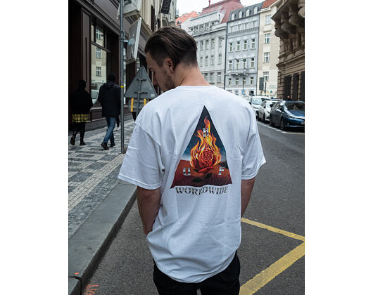 Triko HUF Ember Rose Tee White