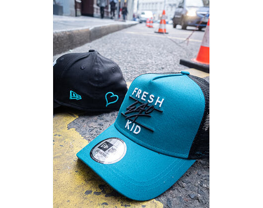 Kšiltovka New Era 9FORTY A-Frame Trucker Core Fresh Ego Kid Teal/Black