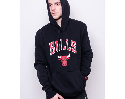 Mikina s kapucí New Era Essential Logo Pull Over Hoody Chicago Bulls Black