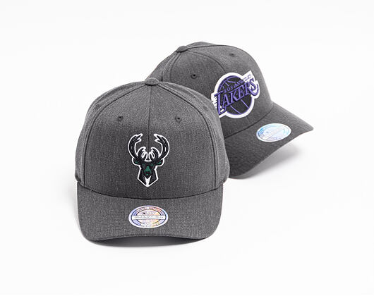 Kšiltovka Mitchell & Ness Milwaukee Bucks 715 Charcoal Heather Team Pop