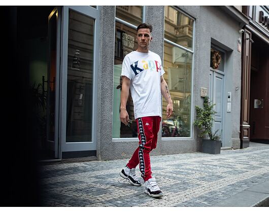 Tepláky Kappa Banda Rastoria Slim A0E Red