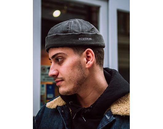 Docker Cap Stetson CO/PE Black 8821105