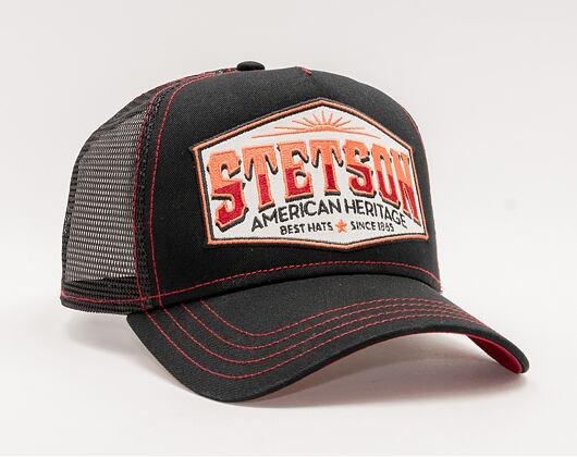 Kšiltovka Stetson Trucker Cap American Heritage Black 7751110