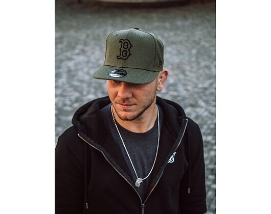Kšiltovka New Era 9FIFTY Boston Red Sox Heather Essential New Olive/Black
