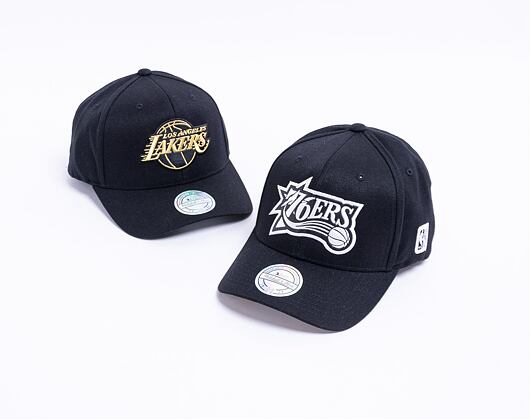 Kšiltovka Mitchell & Ness HWC Philadelphia 76ers Black Outline Snapback Black