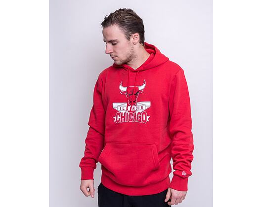 Mikina New Era Graphic Pull Over Hoody Chicago Bulls Front Door Red