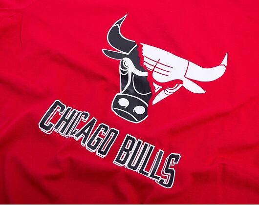 Triko New Era Split Logo Tee Chicago Bulls Front Door Red
