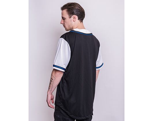 Dres Karl Kani Serif Block Baseball Shirt Black/White 6035437