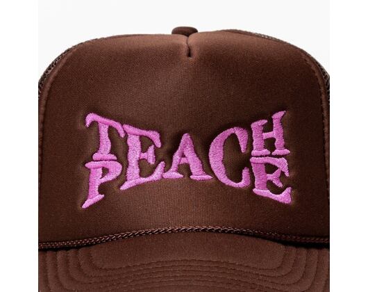Kšiltovka Pink Dolphin TEACH PEACE HAT OH2206TPBR BROWN