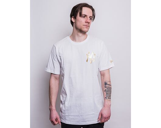 Triko New Era MLB Metallic Tee New York Yankees Optic White/Gold