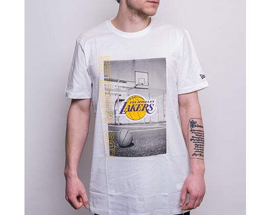 Triko New Era NBA PhotoGraphic Los Angeles Lakers Optic White
