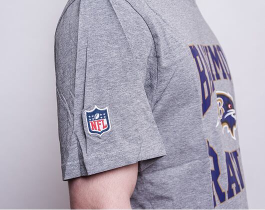Triko New Era NFL Team Logo Tee Baltimore Ravens Light Grey Heather