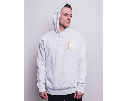Mikina New Era MLB Metallic Hoody New York Yankees Optic White/Gold