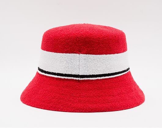 Klobouk Kangol Bermuda Stripe Bucket Scarlet