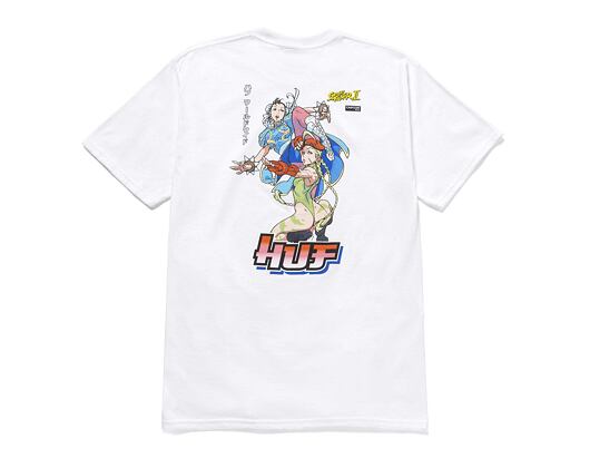 Triko HUF Street Fighter Chun-Li & Cammy T-Shirt White