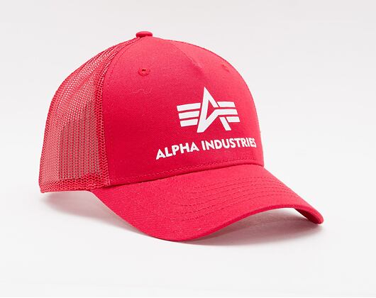 Kšiltovka Alpha Industries Basic Trucker Cap 186902 Speed Red