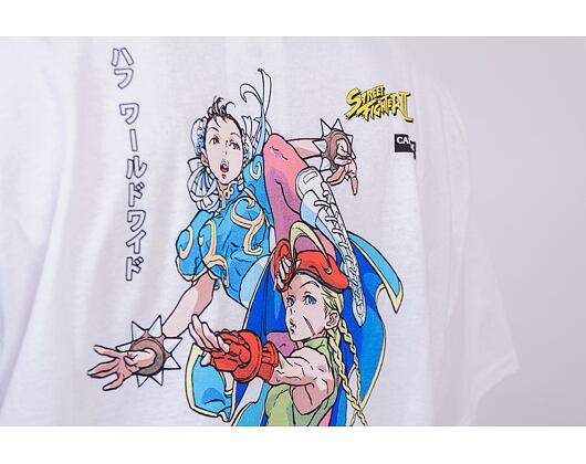 Triko HUF Street Fighter Chun-Li & Cammy T-Shirt White