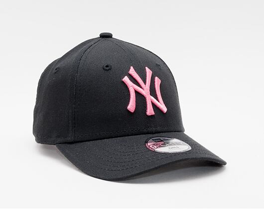 Dětská Kšiltovka New Era 9FORTY Kids MLB League Essential New York Yankees Strapback Black / Pink Gl