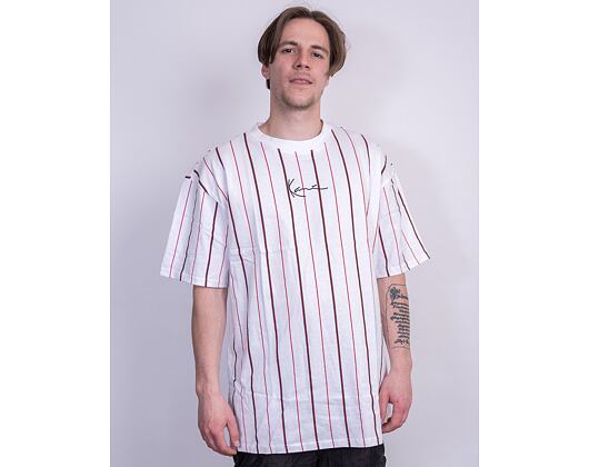 Triko Karl Kani KK Small Signature Pinstripe Tee 6030278 White