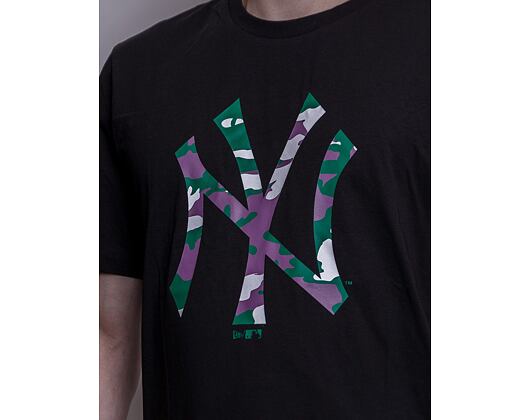 Triko New Era MLB Camo Pack Infill New York Yankees Black / Green Camo