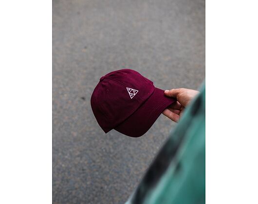 Kšiltovka HUF Essentials TT Logo CV 6 Panel Oxblood