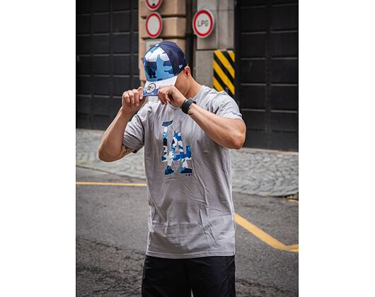 Triko New Era MLB Camo Pack Infill Los Angeles Dodgers Grey / Blue Camo
