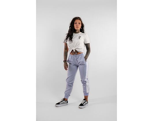 Dámské tepláky Kappa 222 BANDA WRASTORIA Slim Lilac/White/Light Grey
