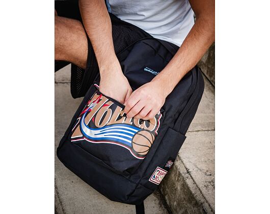 Batoh Mitchell & Ness Philadelphia 76ers Backpack Black