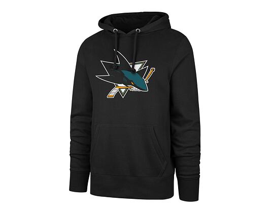 Mikina '47 Brand NHL San Jose Sharks Imprint Burnside Hood Jet Black