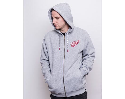 Mikina '47 Brand NHL Detroit Red Wings Back Check Morris Full Zip Hood Slate Grey