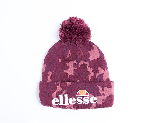 Kulich Ellesse Velly Camo Pom Pom Beanie Dark Purple