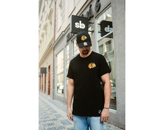 Triko '47 Brand NHL Chicago Blackhawks LC Emb ’47 Southside Tee Jet Black