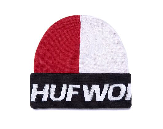 Kulich HUF Huf Street Block Beanie Red/White