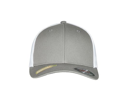 Kšiltovka Yupoong Trucker Recycled Mesh Grey/White 6511RM Flexfit Trucker Recycled