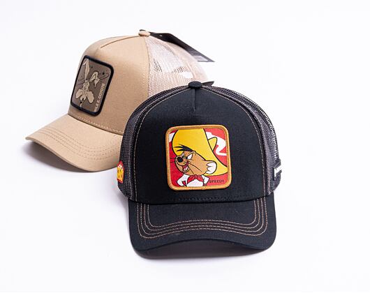 Kšiltovka Capslab Trucker - Looney Tunes - Speedy Gonzales - Black / Yellow