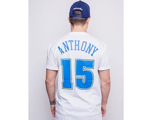 Triko Mitchell & Ness Denver Nuggets Carmelo Anthony Name & Number Tee White