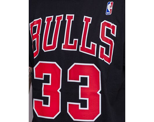 Triko Mitchell & Ness Chicago Bulls Scottie Pippen Name & Number Tee Black