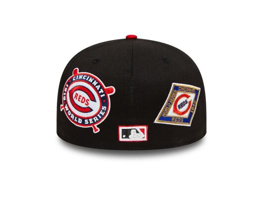 Kšiltovka New Era 59FIFTY Cooperstown Multi WS Patch Cincinnati Reds Fitted Black